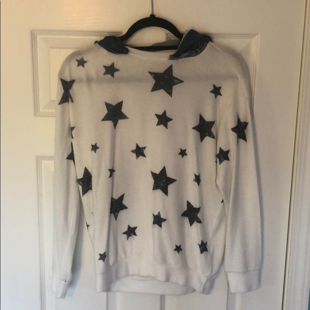 White lux and hazel hoodie